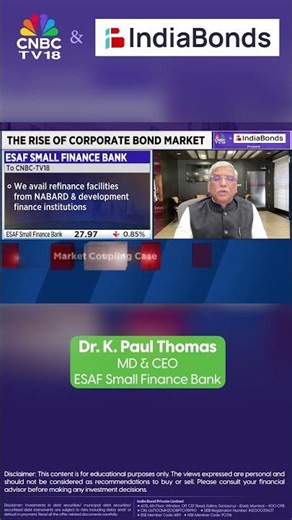 Rising Role of Bond Markets | Dr. K. Paul Thomas, MD & CEO, ‪@ESAFBank‬ | Bond Street
