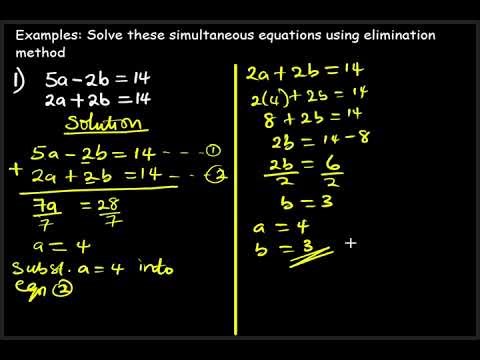 #3 Simultaneous Equations Using Elimination Method | Step-by-Step Tutorial