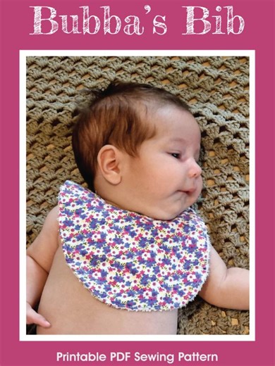 Bubba's Baby Bib Printable PDF Sewing Pattern - Etsy