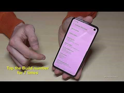 Samsung Galaxy S10e: How to enable the Developer Options? And how to disable it after?