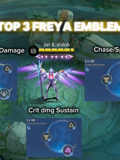 Freya's Top 3 Emblems in Mobile Legends