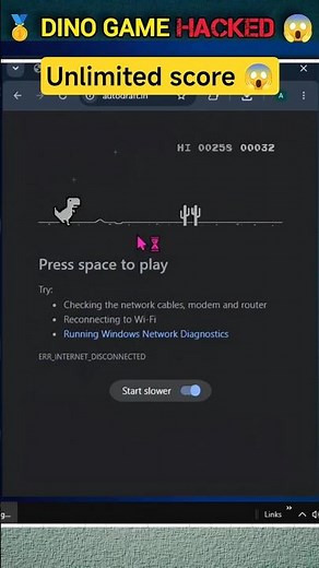 🦖💻 Chrome Dino Game Hack Using JavaScript | Secret DevTools Trick 🔥 #ChromeDinoGame 🦖