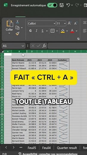 Astuce pour afficher toutes les colonnes ou lignes masquées #excel #exceltips #finance #comptabilité