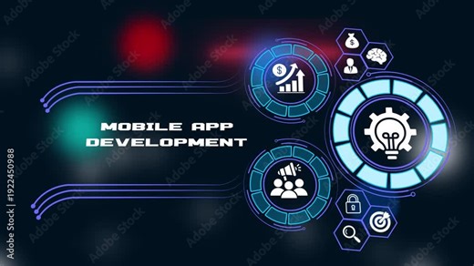 Mobile application development smartphone programming and user interface design concept. Business, Technology, Internet and network concept.