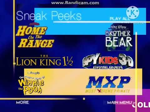 Sneak Peeks Menu to An American Tail 2004 DVD (Walt Disney Home Entertainment version)