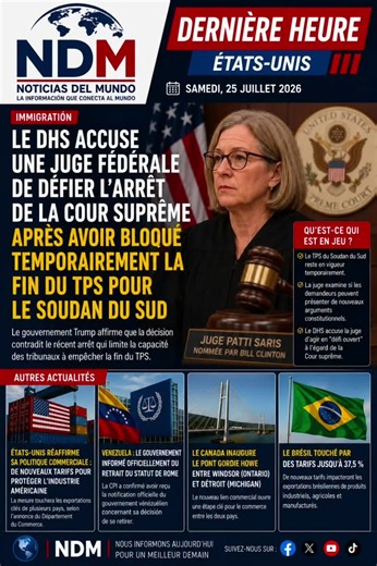 TPS Soudan du Sud : DHS conteste une suspension fédérale — impact possible sur Haïti