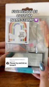11K views · 125 reactions | FIVE BELOW $5 CUSTOM NAME STAMP TUTORIAL!! #fivebelow | Dollar Tree Dollie | Facebook