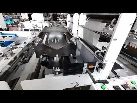 Automatic double lines flat vegetable bag on roll making machine(with core)