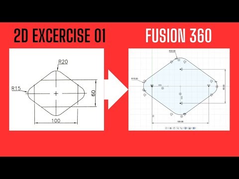 Fusion 360 Tutorial | 2D Sketch Exercise - 01