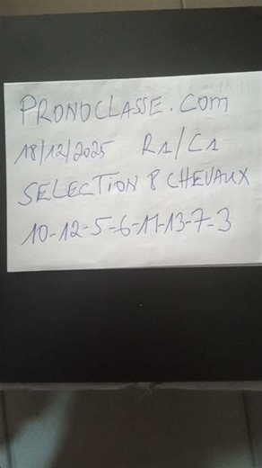 pronostic tiercé quarté quinté du 18/12/2025-R1/C1