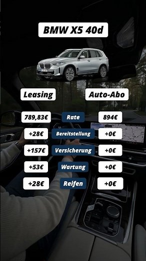 BMW X5 40d Auto-Abo vs Leasing Preisvergleich ⚖️