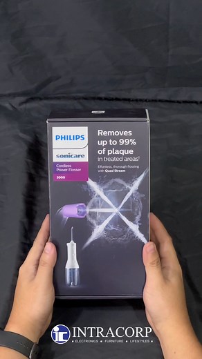 Philips Sonicare Cordless Power Flosser 3000. Effortlessly thorough cleaning between teeth to improve your gum health. ✅ Quad Stream technology for faster, more effective flossing ✅ Pulse Wave technology guides from tooth to tooth ✅ Pulse Wave technology guides from tooth to tooth ✅ Complete clean in 60 seconds ✅ Fast, universal charging with USB-C cable ✅ Easy-to-fill 250 ml reservoir ✅ Effortless technique ✅ Standard tip for spot cleaning Get yours now! 🌐 Shop online at intracorpbrunei.com 📨