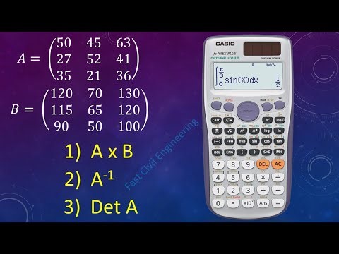 Matrix Multiplication, Inverse & Determinant by Scientific Calculator