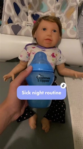 Paisley's Sick Night Routine with Reborn Doll | Butterfly Onesie & Medicine