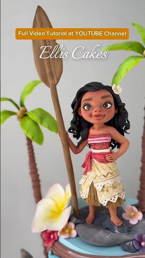 Sculpting Moana Fondant Cake Topper #fondart #cake #cakedecorating #art #sculpture #clay #craft #diy