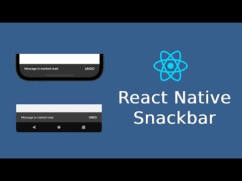 React Native | Snackbar