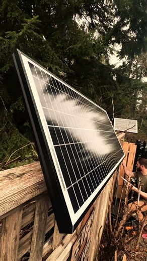 Finishing touches on my fully solar powered driveway gate