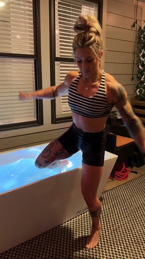 I’ll try anything at this point 💀 #coldplunge