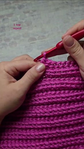 1 Row Repeat BLO Stitch Rib Crochet Pattern | Crochet Scarf/Blanket #crochettutorial #easycrochet