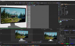 C4D OC制作显示器LED效果