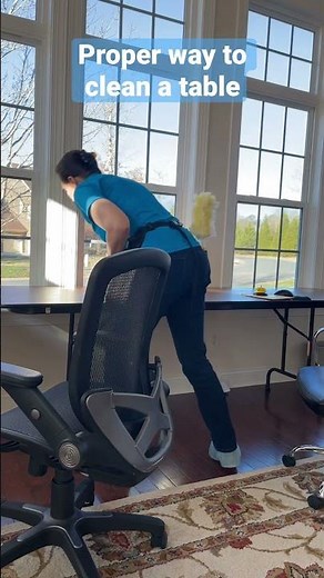 The Proper Way to Clean a Table #ProCleaningTip #shorts
