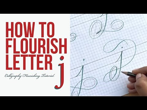 How to flourish letter j. Calligraphy flourishing tutorial