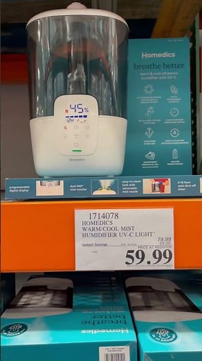 Costco $20 off Homedics Warm/Cool Mist Ultrasonic 2G Humidifier W/UV-C Technology & Remote