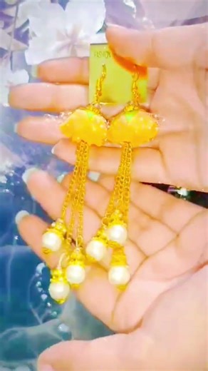 Luxury Floral Gold Earrings ✨ Long Pearl Drop Party Wear Jewelry| Trending Design #khushicollection2