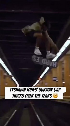 Tyshawn Jones’ subway gap tricks throughout the years 😮‍💨🚇 #skateboarding #skating #fyp #nyc