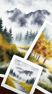 1K reactions · 22 shares | Shop cuties looking for their forever homes! 凉 Moods of the west created with love, always  Collect your favorite on Etsy using my links or searching sablerae.etsy.com Thanks for looking! #watercolor #naturelovers #pnwonderland #pnw #autumn #fallart #watercolortrees #mountainpaintings #foggyforest | Sable Rae Art | Facebook