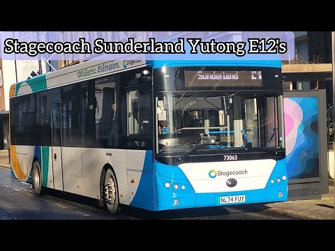 Stagecoach Sunderland's Yutong E12 Electric Buses