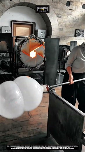 Smooth Glass Blowing Shaping Process #worktool