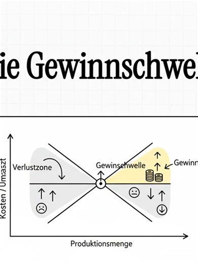 Break-Even-Point (Gewinnschwelle)#ausbildung #industriekauffmann #lernenmachtspaß #Bedarfsermitttlung #Erklärung #prüfung #prüfungsphase #lernen #produkt #produktion #maschine #Lager #logistik #logisticsmanagement #lagerkennzahlen #kennzahlen #abgrenzungsrechnung #KLR #Einzelkosten #bwl #gewinn #breakeventpoint
