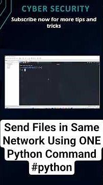 Send Files in Same Network Using ONE Python Command #python #linux