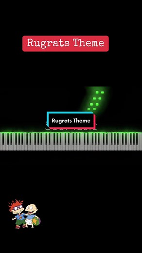 Rugrats Theme Song, #rugrats #nickelodeon #fyp #pianotutorial #rugratspiano