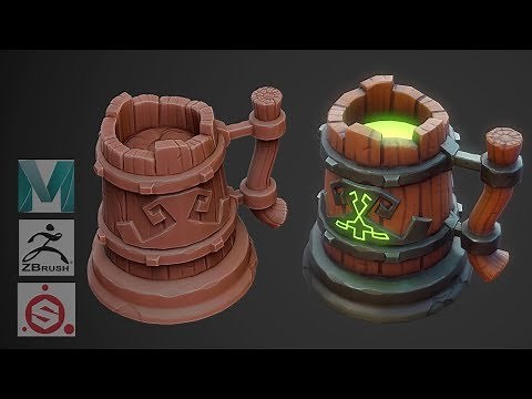 Autodesk Maya 2019, Zbrush, Painter - Stylized Mug