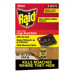 Raid Double Control Indoor Defense System Large Roach Baits, 0.70 oz, 8 Count - Walmart.com