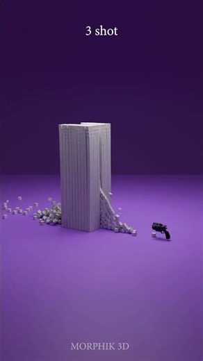 Three Shots vs Cube | Relaxing ASMR Simulation | Satisfying 3D Physics