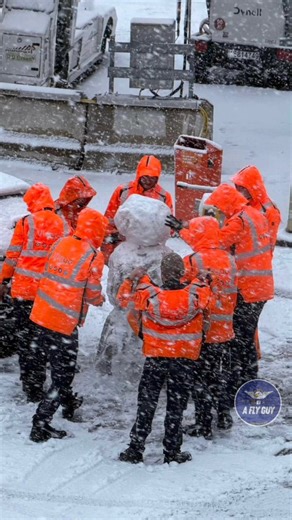 Jay Robert - A Fly Guy on Instagram: "Do you wanna build a snowman? AMS Ramp: YES!!! Amid a brutal winter storm at Amsterdam Schiphol that grounded flights and stranded thousands since January 2, a group of ramp staff decided to flip the script. With much of the ramp frozen and aircraft parked, they used the downtime to build an unexpected co-worker, a snowman, right there on the tarmac beside a jet. Captured in this video, the moment brought smiles during days of delays, cancellations, and cold