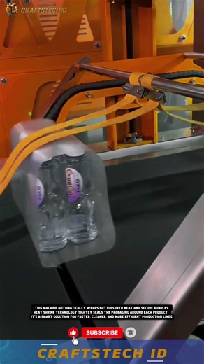 Smart Automated Shrink Wrapping Machine for Bundling and Sealing Bottles in High-Speed Production