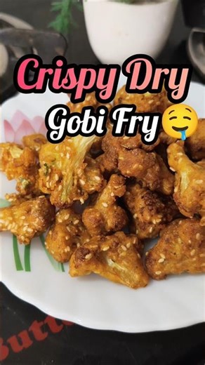 Crispy Dry Gobi Recipe 😍 | 10 Minute Cauliflower Fry | Easy Evening Snacks #shorts#trending #food