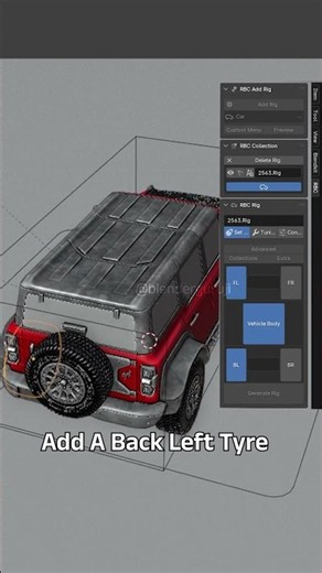 How to Rig a Car in Blender Using the RBC Add-on!