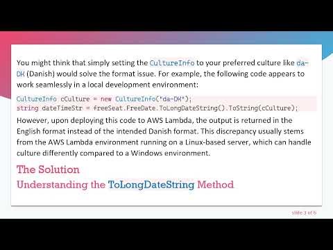 AWS Lambda C# CultureInfo ToString Issue
