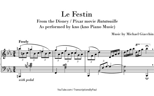【乐谱】Le Festin - kno Piano Music