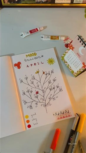 April mood tracker 🌳🌸 #journal #bulletjournal #shortsfeed