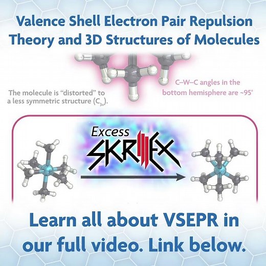 VSEPR Theory for 3D Structures from Formulas #chemistry #science #education #inorganicchem