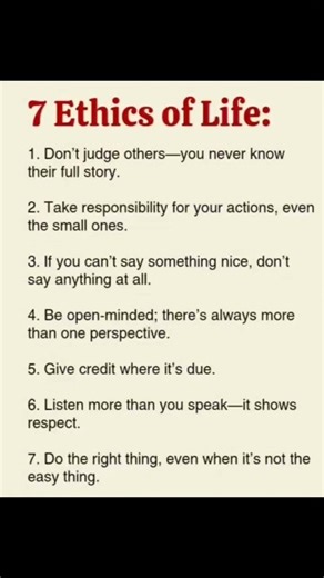 7 Ethics of Life: #motivation #quotes #shorts