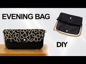 DIY Elegant Evening Bag | Handmade Clutch with Gold Chain Strap | Easy Sewing Project