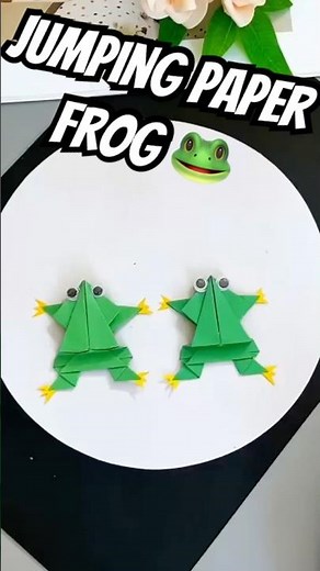 How to make homemade origami paper frog #diy #craftideas #paper #papercraft #craft #origami #shorts