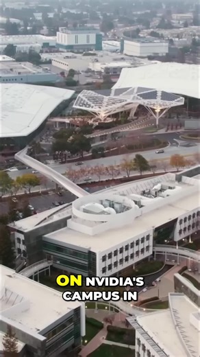 Explore NVIDIA's futuristic campus in Santa Clara, featuring the Endeavor and Voyager buildings, connected by a vibrant outdoor park. A true testament to innovation. #usa #USA #finance #money #tech #iamhaawa #NVIDIA #SiliconValley #Innovation #TechCampus